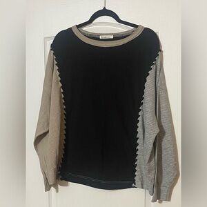 Oli & Hali Thermal Contrast Cuff Button Serve Patchwork Hippie Large